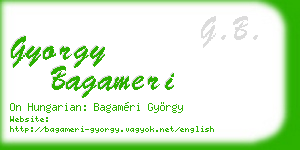 gyorgy bagameri business card